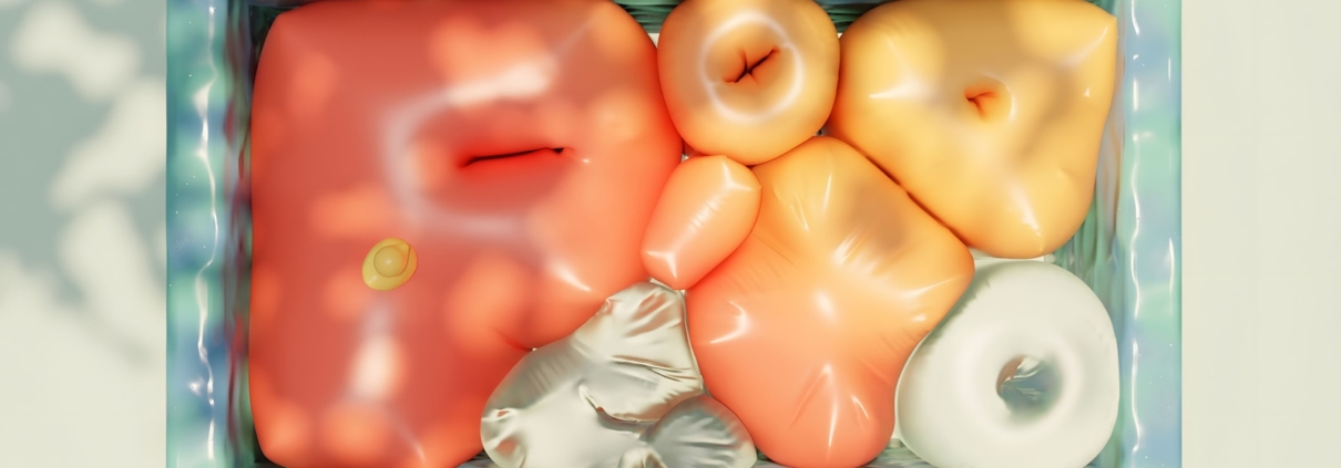 A box of doughnuts with the letter f in it