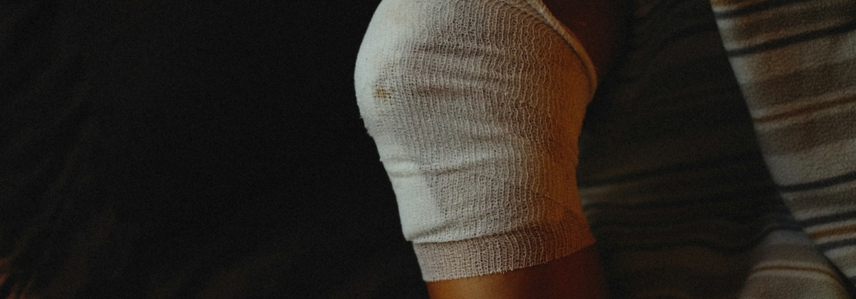 a person wearing a striped shirt